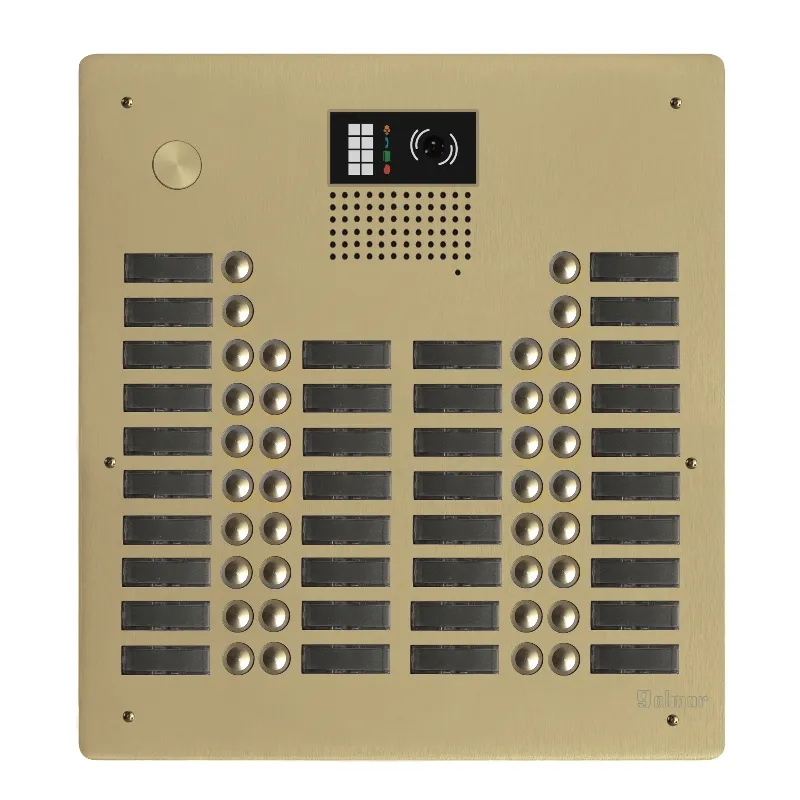 [EVI-GTV62/436CH] Platine aluminium HAUT-RISQUE audio/vidéo (GB2)   36 boutons 4 rangées 