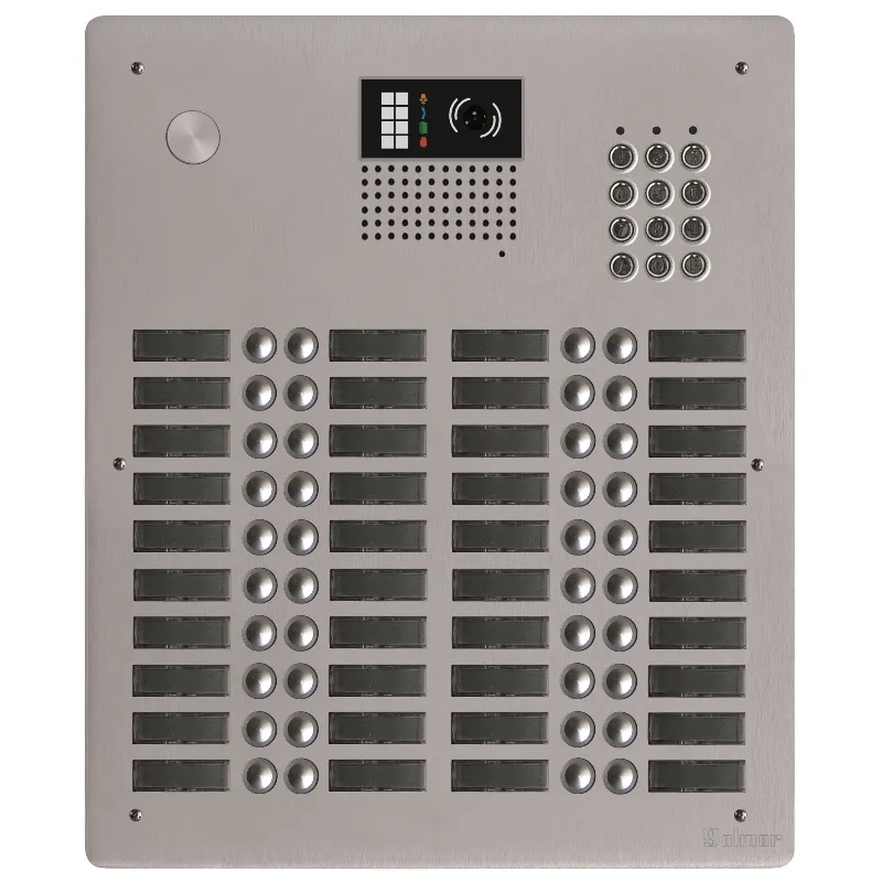 [EVI-GTV62CL/440] Platine aluminium HAUT-RISQUE audio/vidéo (GB2)   40 boutons 4 rangées + clavier 