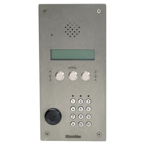 [EVI-UAD4010-2] Platine digitale à défilement de noms inox 2.5 mm audio (1+N) avec clavier d'appel direct - gérée par HEXAWEB (HEXACT) 