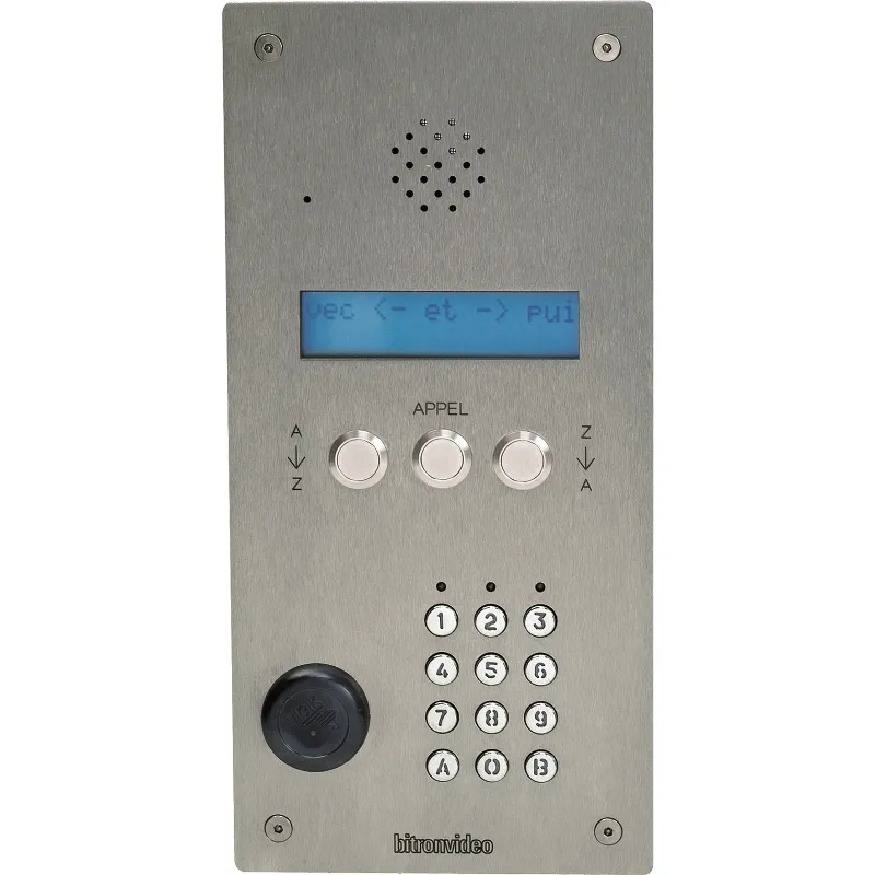 [EVI-UAV0153/I12] Platine digitale à défilement de noms inox 2.5 mm audio (1+N) avec clavier d'appel direct et clavier codé autonome
