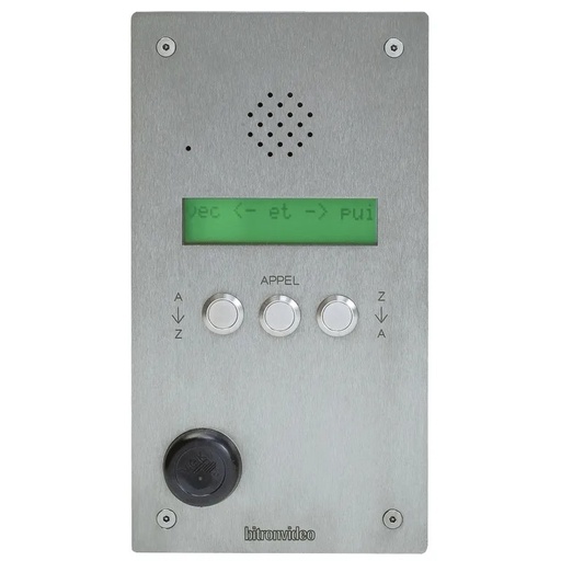 [EVI-UAD4011-2] Platine digitale à défilement de noms inox 2.5 mm audio (1+N) gérée par HEXAWEB (HEXACT)