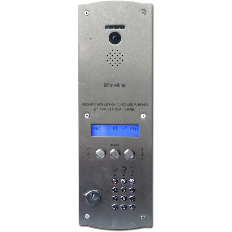 [EVI-UAV0164/I12] Platine digitale à défilement de noms inox 2.5 mm vidéo (4+N) avec clavier d'appel direct - gérée par BSOFTWEB - Norme handicap - (PROXIMAN)