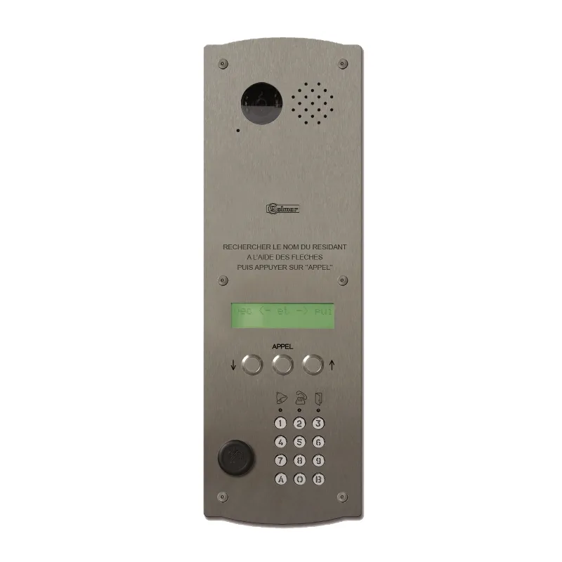 [EVI-UAD4002V/C] Platine digitale à défilement de noms inox 2.5 mm vidéo (SecurV2P) avec clavier d'appel direct - gérée par HEXAWEB - Norme handicap -(HEXACT)