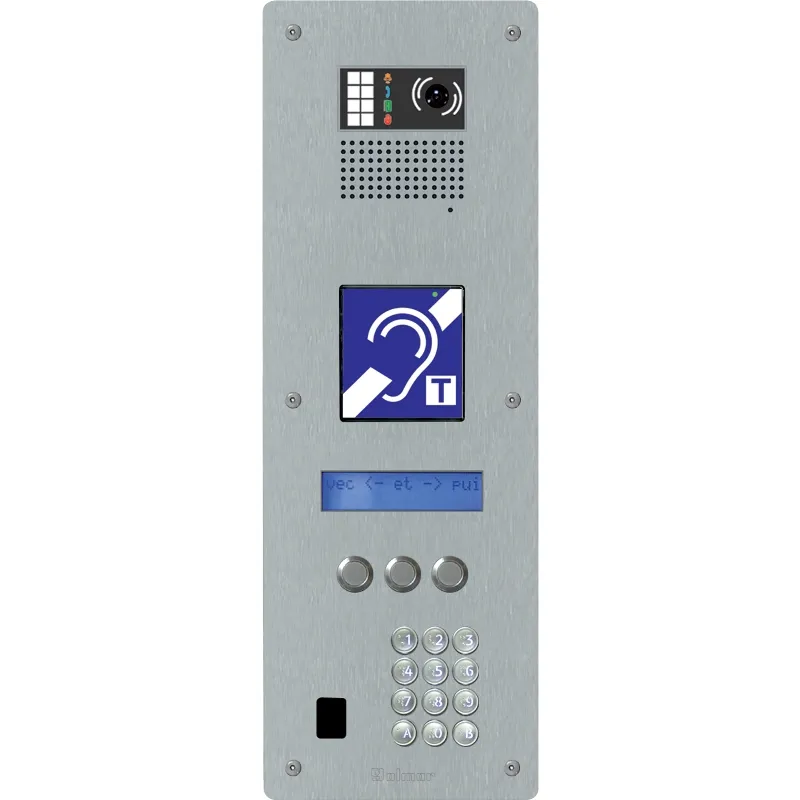 [EVI-GTO6200/BM/PRA] Platine digitale à défilement de noms inox audio/vidéo (GB2 )avec clavier d'appel direct et clavier codé - Inst. AVEC/SANS DECODEUR - Autonome - Norme handicap avec Boucle Magnetique