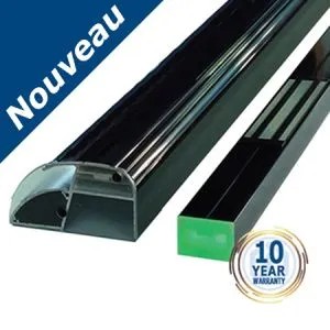 [CDV-P300EVO] Poignée lumineuse profilé ventouse 500mm - Anodisé Argent - 1x300kg - 12/24/48V DC - Signal NONF - NFS 61-937 - Dimensions 500x105x63mm - Préhensible ou hermétique - Raccordement facilité - Antirémanent Électronique Poteau ouvert clipsable