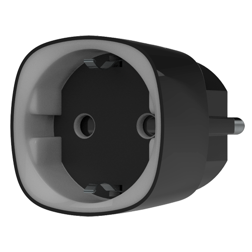 [AJA-SOCKET-B] Prise intelligente avec contrôle à distanceSans fil 868 MHz JewellerAntenne interne portée 1000 m230 VAC 50 Hz / Jusqu'à 2.5 kW (11 A)Compteur de consommation Couleur noir