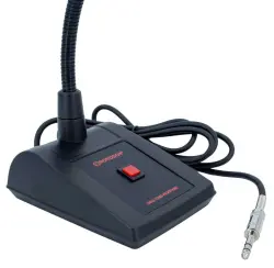 [JDM-PA100J] Pupitre micro avec bouton poussoir, Jack mâle stéréo modulation/télécommande (sym.)