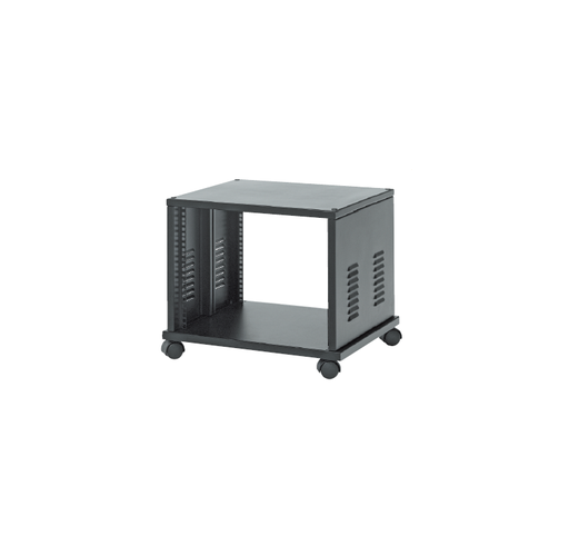 [JDM-M12U] Rack19"12U acier av. vis. & roul. (ss porte ni fond) 560x 460x 645 mm Rack19"12U acier