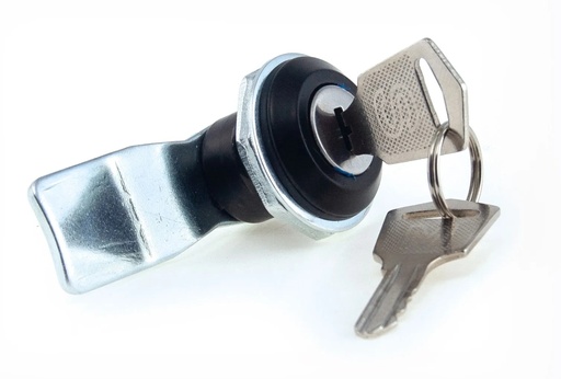 [IZX-PSWU-KL2] Serrure à clé en acier avec 2 clés (profil unique) pour coffrets PSW et coffrets PSWB