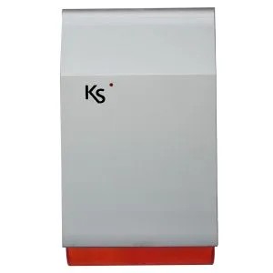 [KSI-IMAGO-WLS-GR] Sirène extérieure imago wls, bande 868 MHz/bidirectionnel, auto-alimentée et avec émetteur-récepteur et protection metallique galvanisée incassable (batterie exclue). Couleur: gris métallisé avec un fond transparent rouge.
