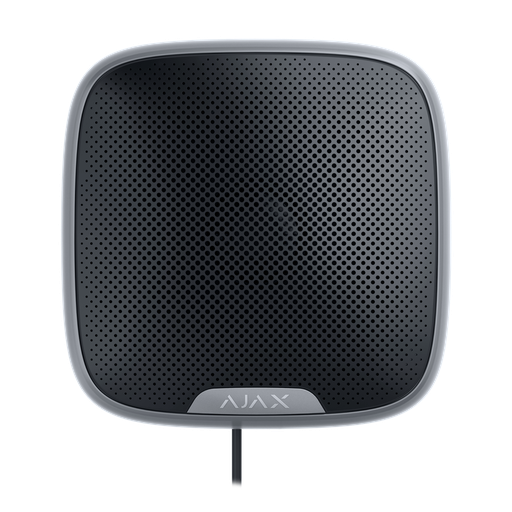 [FIB-STREETSIREN-B] Sirène extérieure noire Protocole Fibra Certifié grade 3 Bidirectionnel Borne de connexion pour 4 fils Alimentation 24 V DC 85~113 dB à 1 m de distance Durée maximale du son 3 minutes Alarme et voyant d'avertissement d'armement/désarmement 