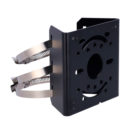 [UNV-TR-UP06-IN-BLACK] Support pour mats Noir- Pour caméras dome - Convient pour une utilisation en extérieur - Rang diamètre 67~127 mm - Couleur blanche - Passage de cable