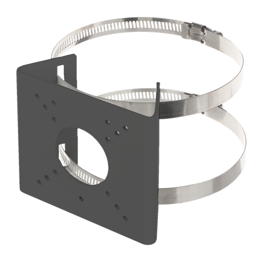 [UNV-TR-UP06-B-IN-BLACK] Support pour mâts Pour caméras bullet Convient pour une utilisation en extérieur Rang diamètre 55~127 mm Couleur blanche Passage de câble Couleur NOIR