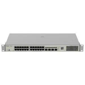 [REY-RG-NBS3100-24GT4SFP-P-V2] Switch Reyee PoE Cloud Layer 2 24 ports PoE Gigabit+ 4 SFP Gigabit 30W par port 802.3af/at / Maximum 370W Static LAG/DHCP Snoop/IGMP Snoop/Port Mirror VLAN/Port Isolation/STP/RSTP/ACL/QoS/LACP/SNMP rackable