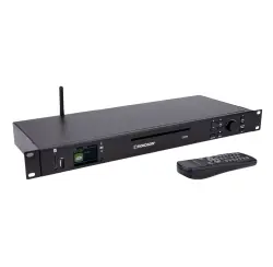 [JDM-CDTM] Tuner AM/FM 99 stations et lecteur CD/MP3, port USB, insert SD avec TC  - 230V - 19" 1U