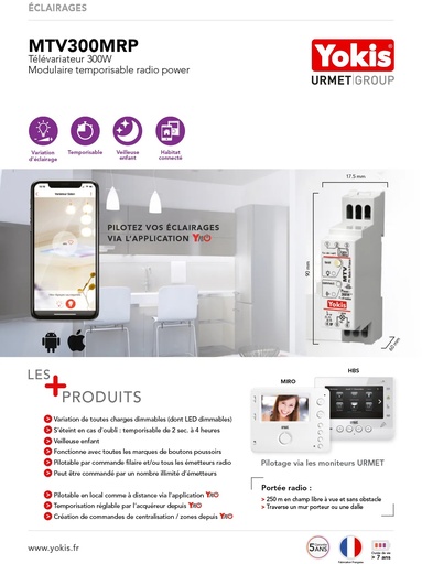 [YOK-MTV300MRP] Télévariateur modulaire radio Power 300W
