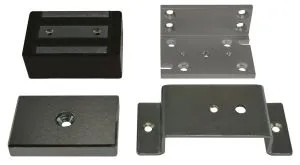 [IZX-EMS170C] Ventouse électromagnétique miniature applique EMS170C, 170 lbs (~80 kg), IP54, 12V DC, à rupture de courant, 1 contact NO, éjecteur anti-rémanence intégré à la contreplaque