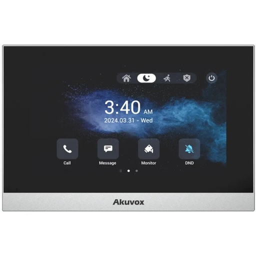 [AKU-C316S] Moniteur SIP d'intérieur avec ecran 7'' (Version Android 12 ), Façade plastique