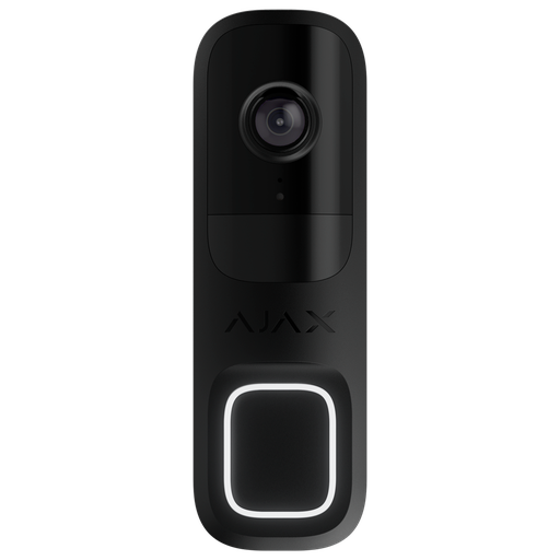 [AJA-DOORBELL-4-B] Ajax - Sonnette vidéo 4MP avec IA intégrée, Capteur PIR et contrôle via l'application - 155° - HDR - IR jusqu'à 6 mètres
