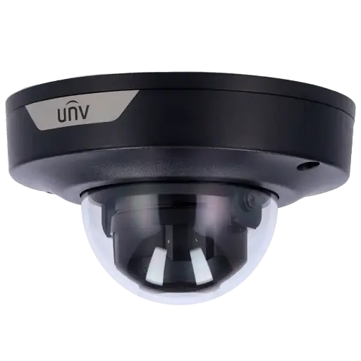 [UNV-IPC354SB-ADNF28K-I0-BLACK] Caméra dôme IP Uniview - Gamme Prime 4 MP | Objectif 2.8 mm | microSD 512 Go IR 30 m | WDR 120 dB Light Hunter : Comptage de personnes PoE | UMD | SIP | Couleur noire Bouton de réinitialisation | Audio | Alarme