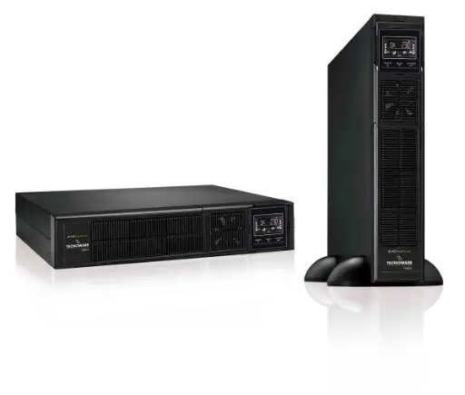 [TNW-FGCEDP1202RTIEC] Onduleur UPS EVO DSP PLUS 1,200 RACK TOWER - Puissance 1,200 VA PF 0,9. On Line Technology (VFI) DSP, 94% d'efficacité, entrée / sortie 230 / 230Vac 50 / 60Hz, prises de sortie IEC