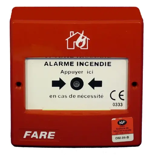 [ASD-DMA05F-2] Déclencheur manuel DMA05F Déclencheur manuel rouge à led. Référence certifiée : DMA05