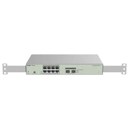 [REY-RG-NBS3100-8GT2SFP-P-V2] Reyee Switch PoE Cloud Layer 2     8 ports PoE+ Gigabit+ 2 SFP Gigabit     30W par port 802.3af/at / Maximum 125W     Static LAG/DHCP Snoop/IGMP Snoop/Port Mirror     VLAN/isolation des ports/STP/RSTP/ACL/QoS/LACP/SNMP     Enrackable