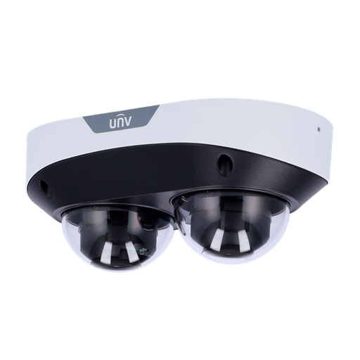 [UNV-IPC3224SS-ADF40K-I1] Caméra double  Dôme IP Uniview - Gamme Prime - 2 x 4 MP | 2 x Objectif 4 | microSD 512 Go - IR 30 m | WDR 130 dB - Light Hunter | Comptage des personnes (Canal 1)) - PoE | UMD | SIP | IP67 | IK10 - Réinitialisation | Microphone | Alarme | Audio