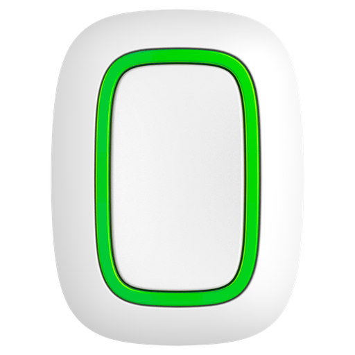 [AJA-BUTTON-S-W] Bouton de panique - Certifié NFA2P et grade 2 - Mise à jour quotidienne de l'état de la batterie - Sans fil 868 MHz Jeweller - Portée espace ouvert 1300 m - Pression sûre: double ou longue - Ajax Superior