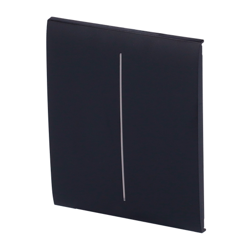 [AJA-CENTERBUTTON-2G-B] Panneau tactile pour double interrupteur d'éclairage  - Compatible avec AJ-LIGHTCORE-2G - Rétro-éclairage LED - Panneau tactile central sans contact - Couleur noir - Ajax - LightSwitch CenterButton