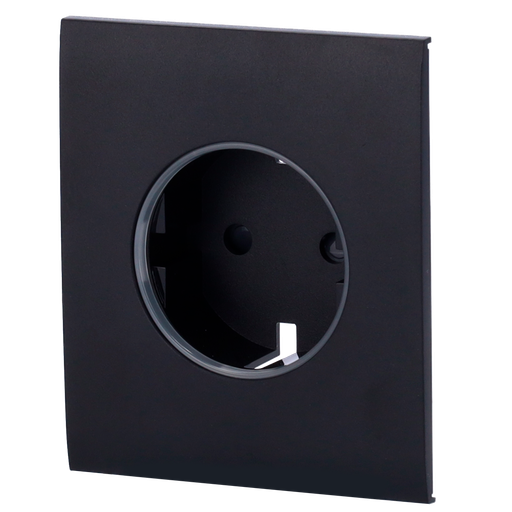 [AJA-CENTERCOVER-B] Cache-prise central pour prise de base de type F - Compatible avec AJ-OUTLETCORE-BASIC - Protection contre la poussière, les éclaboussures et les objets - Pas de contrôle de la consommation - Pas de télécommande  - Couleur noir