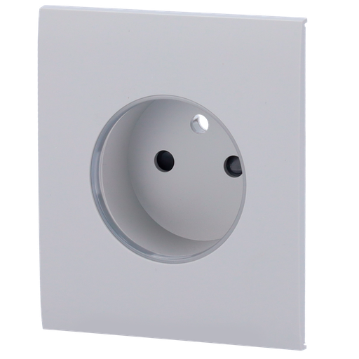 [AJA-CENTERCOVER-SMART-E-FOG] Cache-prise central pour prise intelligente de type E - Compatible avec AJ-OUTLETCORE-SMART-E - Indicateur LED de l'état de la prise et de la consommation d'énergie - Bouton tactile pour la commande manuelle - Rétro alimentation LED - Couleur brouillard