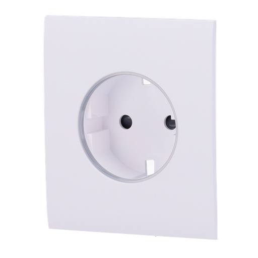 [AJA-CENTERCOVER-W] Cache-prise central pour prise de base de type F - Compatible avec AJ-OUTLETCORE-BASIC - Protection contre la poussière, les éclaboussures et les objets - Pas de contrôle de la consommation - Pas de télécommande  - Couleur blanche