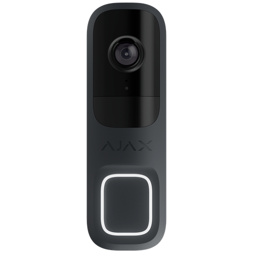 [AJA-DOORBELL-4-GRA] Doorbell 4 MP con IA integrada  - Detector PIR alcance hasta 4 m - Audio bidireccional con cancelación de ruido - Visión nocturna IR, alcance de hasta 6 m - Wi-Fi 2.4 GHz con respaldo de Jeweller/Wings - Color grafito