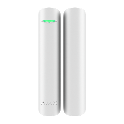 [AJA-DOORPROTECT-S-W] Contact magnétique - Certifié NFA2P et grade 2 - 2 relais à lames: installation d'un aimant des deux côtés - Ajax Superior - Support avec vis de fixation - Alimentation 1 batterie CR123A 3.0 V Panasonic - Sans fil 868 MHz Jeweller -