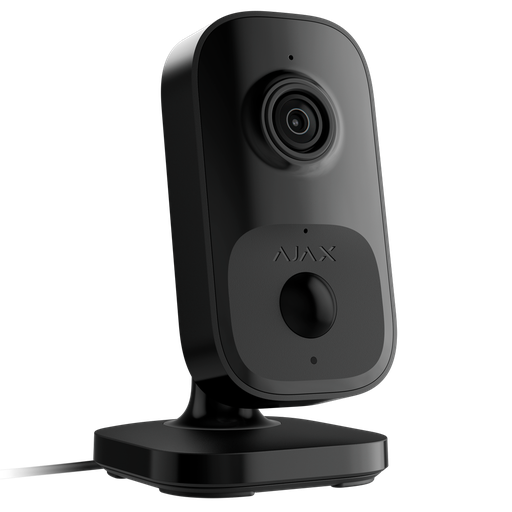 [AJA-INDOORCAM-4-B] Cámara Cube IP 4 Mp - Detección de objetos por IA - IR 8 m / Detección PIR hasta 4 m - Audio bidireccional con cancelación de ruido - Wi-Fi 2.4 GHz con respaldo Jeweller/Wings - Color negro