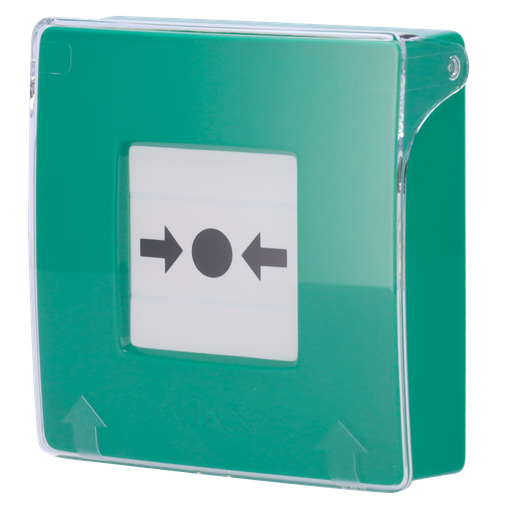 [AJA-MANUALCALLPOINT-GREEN] Bouton d'alarme incendie manuel vert - Sans fil 868 MHz Jeweller - Bouton d'alarme incendie ou activateur de scénario - Compatible avec la fonction d'alarme interconnectée - Transmission de l'alarme à l'ARC (configurable) - Alimentation 2 piles CR123A