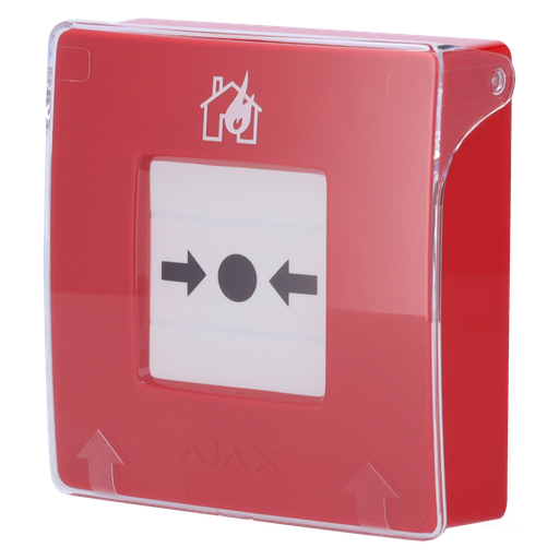 [AJA-MANUALCALLPOINT-RED] Bouton d'alarme incendie manuel rouge - Certificación EN 54-11:2001/A1:2005 - Bouton d'alarme incendie ou activateur de scénario - Compatible avec la fonction d'alarme interconnectée - Transmission de l'alarme à l'ARC  - Alimentation 2 piles CR123A