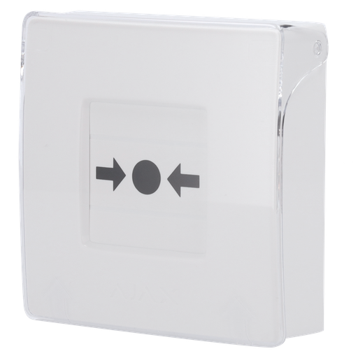 [AJA-MANUALCALLPOINT-WHITE] Bouton d'alarme incendie manuel blanc - Sans fil 868 MHz Jeweller - Bouton d'alarme incendie ou activateur de scénario - Compatible avec la fonction d'alarme interconnectée - Transmission de l'alarme à l'ARC (configurable) - Alimentation 2 piles CR123A