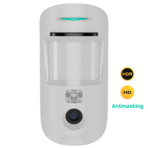 [AJA-MOTIONCAM-AM-PHOD-S-W] Détecteur avec photos sur demande - Degré 2 - Ajax Superior / Support avec vis de fixation - Résolution HD / Technologie HDR - Sans fil 868 MHz Jeweller - Antimasking - Rang de détection 12 m