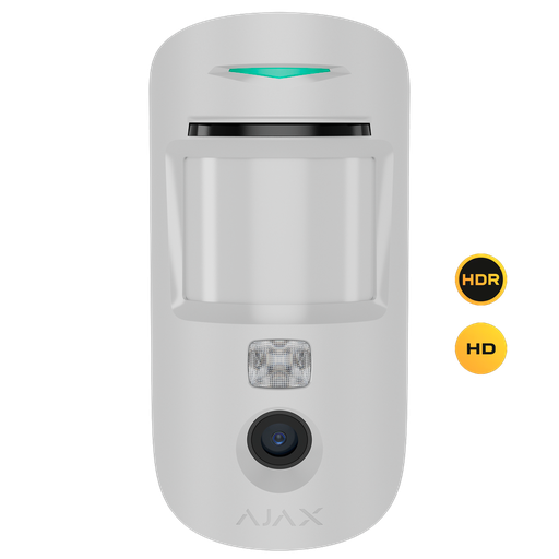 [AJA-MOTIONCAM-HD-PHOD-S-W] Détecteur avec photos sur demande - Degré 2 - Ajax Superior / Support avec vis de fixation - Résolution HD maximale  - Technologie HDR - Sans fil 868 MHz Jeweller - Rang de détection 12 m
