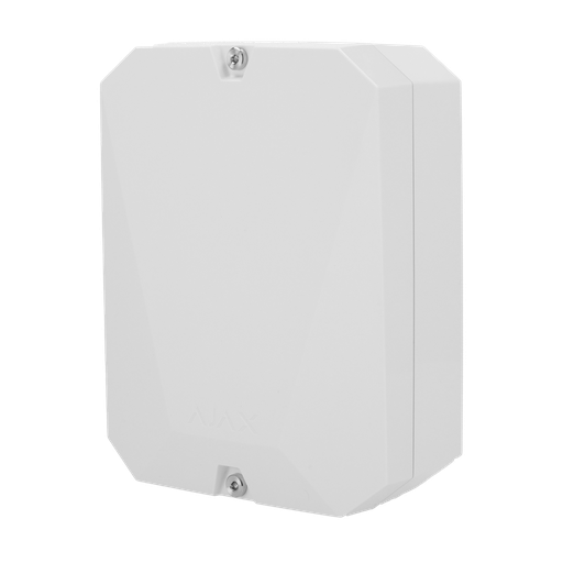 [AJA-MULTITRANSMITTER-3EOL-W-NF] Extenseur de zones filaires via radio - Sans fil 868 MHz Jeweller - Jusqu'à 18 entrées d'alarmes câblées et tamper - Alarme configurable NF, NO, EOL, 2EOL, 3EOL - Double Bouton anti-sabotage anti-ouverture - Double sortie d'alimentation 12V / 1A