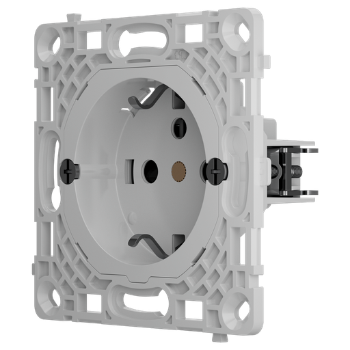 [AJA-OUTLETCORE-BASIC-VERT] Enchufe básico vertical tipo F - Alimentación 250 V AC 50/60 Hz - Hasta 3.6 kW (carga resistiva a 250 V) - Protección contra polvo y salpicaduras - Anti inserción de objetos - Sin control remoto
