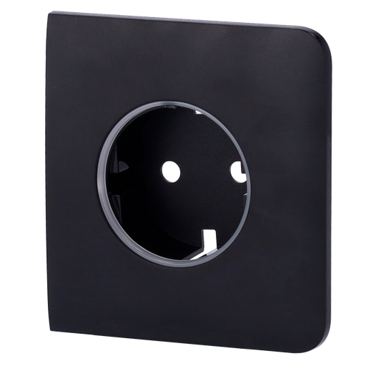 [AJA-SIDECOVER-B] Tapa lateral para enchufe básico tipo F - Compatible con AJ-OUTLETCORE-BASIC - Protección contra polvo, salpicaduras, objetos - Sin monitorizacion de consumo - Sin control remoto  - Color negro