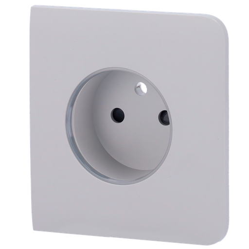 [AJA-SIDECOVER-SMART-E-FOG] Cache-prise latéral pour fiche intelligente de type E - Compatible avec AJ-OUTLETCORE-SMART-E - Indicateur LED de l'état de la prise et de la consommation d'énergie - Bouton tactile pour la commande manuelle - Rétro alimentation LED - Couleur brouillard