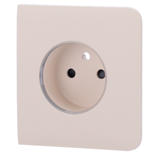 [AJA-SIDECOVER-SMART-E-IVO] Cache-prise latéral pour fiche intelligente de type E - Compatible avec AJ-OUTLETCORE-SMART-E - Indicateur LED de l'état de la prise et de la consommation d'énergie - Bouton tactile pour la commande manuelle - Rétro alimentation LED - Couleur ivoire