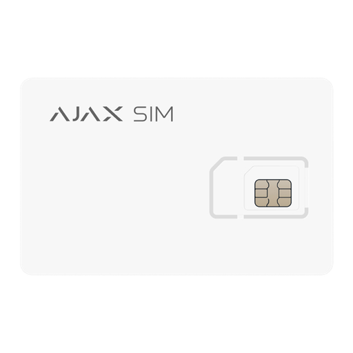 [AJA-SIM] Tarjeta SIM Ajax - GlobalSIM Multioperador - 2G/3G/4G (LTE) - Tarifa plana de datos - Compatible únicamente con paneles Ajax Hub - Selección automática de la red más potente