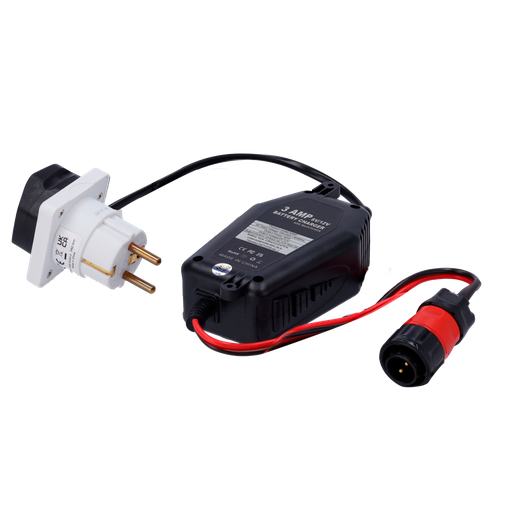 [AJA-SITEGUARD-CHARGER] Tour d'alimentation de protection - Chargeur de batterie interne - Longueur du câble 2 m