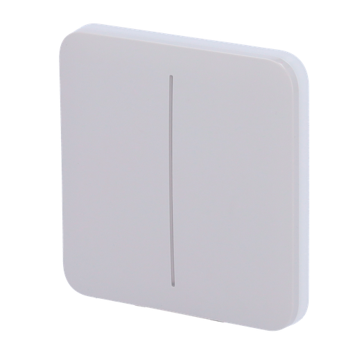 [AJA-SOLOBUTTON-2G-FOG] Panneau tactile pour double interrupteur d'éclairage  - Compatibilité avec AJ-LIGHTCORE-2G - Rétro-éclairage LED - Clavier tactile sans contact - Couleur brouillard - Ajax - LightSwitch SoloButton