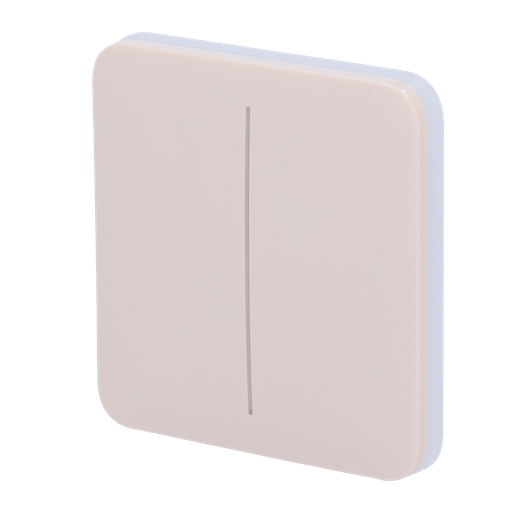[AJA-SOLOBUTTON-2G-IVO] Panneau tactile pour double interrupteur d'éclairage  - Compatibilité avec AJ-LIGHTCORE-2G - Rétro-éclairage LED - Clavier tactile sans contact - Couleur ivoire - Ajax - LightSwitch SoloButton
